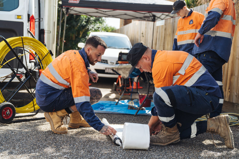 The Pipe Relining Queensland team at work